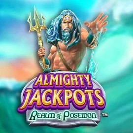 Almighty Jackpots – Realm of Poseidon logo by Novomatic Glorion Casino